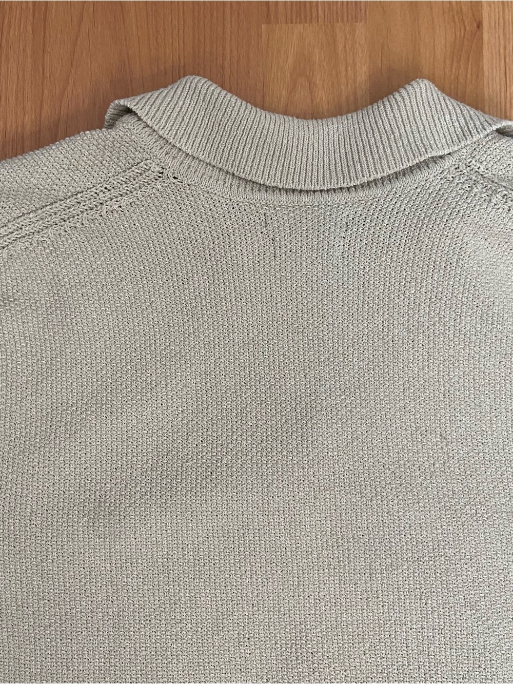 Massimo Dutti Costal Preppy Cream Knit Polo Shirt Men’s Medium - Picture 5 of 9